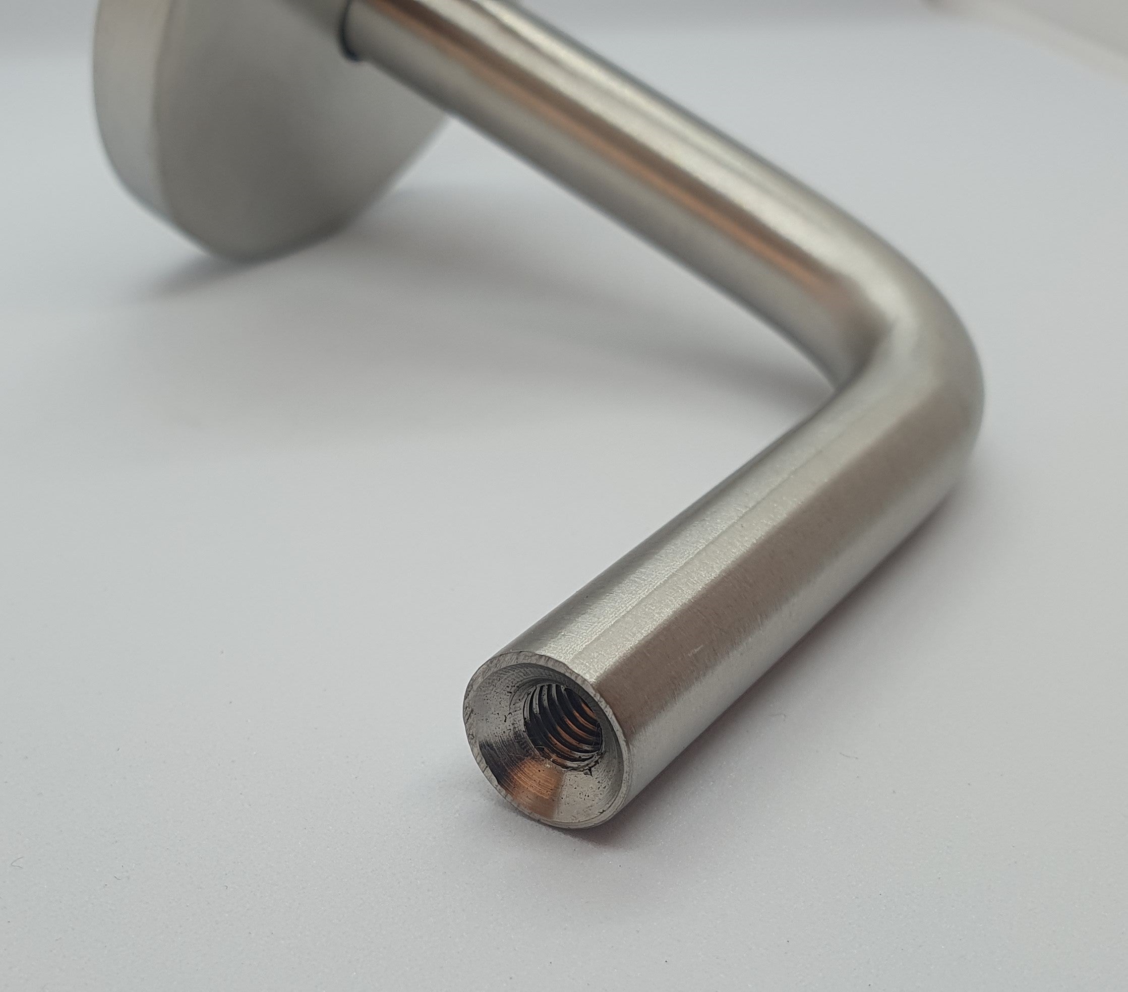 Handrail Bracket with Cover Plate - Satin - M6 THREAD