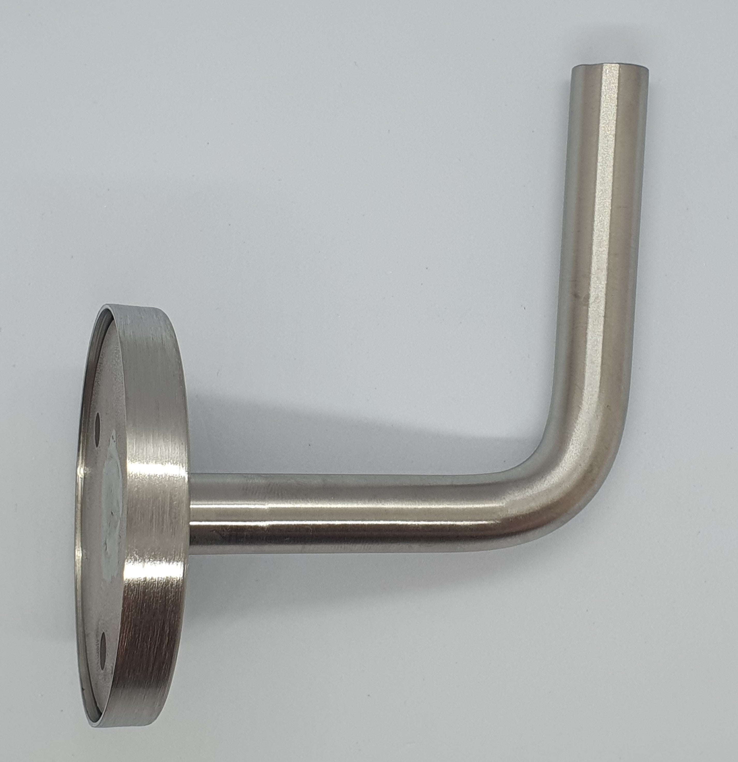Handrail Bracket with Cover Plate - Satin - FOR WELDING